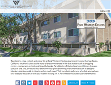 Tablet Screenshot of parkwesternestates.com